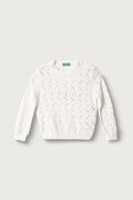 United Colors of Benetton sweter dziecięcy biały 16CLG100O