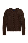 Polo Ralph Lauren kardigan otroški bombažen rjav 313B25968005