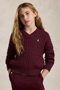 Polo Ralph Lauren sveter detský bavlnený burgundský 313A11238005