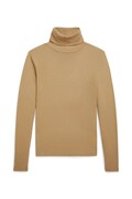 Polo Ralph Lauren dolčevita za djecu s pamukom smeđa 313850670019