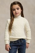 Polo Ralph Lauren sveter detský bavlnený biely 312901316011