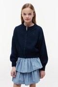 Tommy Hilfiger kardigan dziecięcy bawełniany granatowy KG0KG09503