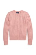 Polo Ralph Lauren kardigan otroški bombažen roza 313543047506