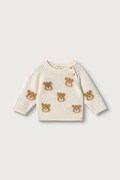 United Colors of Benetton sweter niemowlęcy z bawełną beżowy 1PQ1B101N