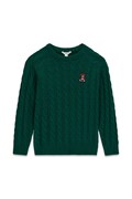 Guess sweter dziecięcy z dodatkiem wełny zielony H6BR02 Z1648