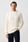 Lindbergh sweter męski z bawełną beżowy 30.825070