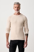 Lindbergh maglione da uomo in cotone beige 30.825013