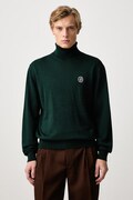 Drôle de Monsieur golf męski z wełną D Mirror zielony M-PO254-WO056