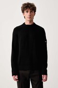 Karl Lagerfeld Jeans maglione da uomo con misto lana nero B4M18063