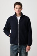 Carhartt WIP Banley Sweater Jacket transitional jacket with wool blend Men's navy I033902