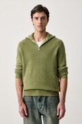 Marc O'Polo sweter męski z dodatkiem wełny zielony 5000010526