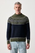 Barbour sweter męski z wełną Tisbury zielony MKN1750