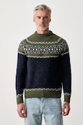Barbour sweter męski z wełną Tisbury zielony MKN1750