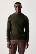Barbour sweter męski z wełną Holden zielony MKN1576
