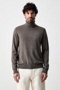 Aeronautica Militare golf męski z wełną brązowy MA1644UL00415
