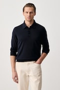 BOSS sweter męski wełniany H-Lancione-L granatowy 50571927