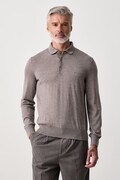 BOSS sweter męski wełniany H-Lancione-L brązowy 50571927