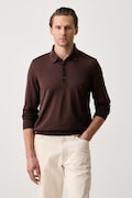 BOSS sweter męski wełniany H-Lancione-L brązowy 50571927