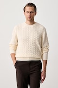BOSS sweter męski wełniany H-Furlan biały 50570645