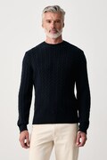 BOSS sweter męski wełniany H-Furlan granatowy 50570645