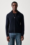 Hackett London rozepínací svetr pánský vlněný námořnický modrý HM7000257