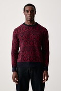 Tommy Hilfiger πουλόβερ ανδρικό βαμβακερό μπορντό MW0MW44815