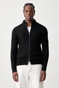Armani Exchange светр на застібці чоловічий з додаванням вовни чорний XM002998 AF14008