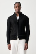 Armani Exchange светр на застібці чоловічий з додаванням вовни чорний XM002998 AF14008