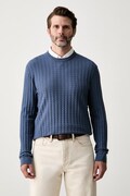 Armani Exchange sweter męski z wiskozą niebieski XM002988 AF10454