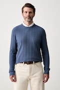 Armani Exchange sweter męski z wiskozą niebieski XM002988 AF10454