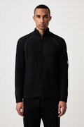 C.P. Company sweter rozpinany męski z dodatkiem wełny szary 21CMKN300A006170A