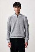 C.P. Company półgolf męski z dodatkiem wełny szary 21CMKN298A006170A