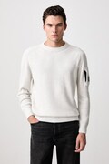 C.P. Company sweter męski z dodatkiem wełny biały 21CMKN297A006170A