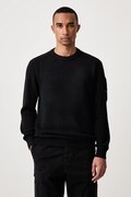 C.P. Company sweter męski z dodatkiem wełny czarny 21CMKN297A006170A