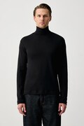 Sisley longsleeve męski bawełniany czarny 35P2S200G