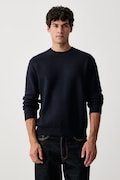 Sisley sweter męski z wełną granatowy 1B3TS105H