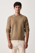 Sisley sweter męski z wełną beżowy 1B3TS105H