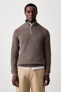 United Colors of Benetton sweter męski z dodatkiem wełny brązowy 12D5U202D