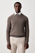 United Colors of Benetton пуловер мъжки с добавена вълна кафяв 12D5U10BN