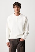 Axel Arigato Tag sweter męski z bawełną beżowy A4162001
