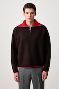 Axel Arigato sweter wełniany męski bordowy A4140002