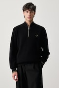 Fred Perry sweter męski bawełniany czarny K8557