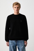 Fred Perry sweter męski bawełniany czarny K6507