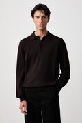 Fred Perry sweter męski z wełną brązowy K4535