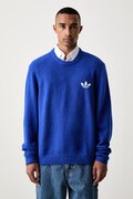 adidas Originals πουλόβερ ανδρικό με μαλλί Trefoil Essentials μπλε KS4890