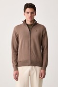G-Star kardigan męski z bawełną Core refined full zip brązowy D31309-E813