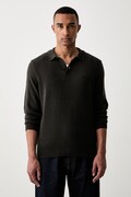Marc O'Polo sweter męski z dodatkiem wełny zielony 5000012479