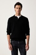 Marc O'Polo sweter męski z dodatkiem wełny czarny 5000012479