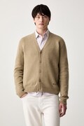 A.P.C. kardigan męski wełniany kevin beżowy WOASW.H22020
