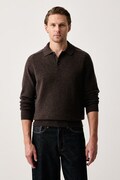PS Paul Smith sweter męski z wełny merino brązowy M2R-A059-W22514